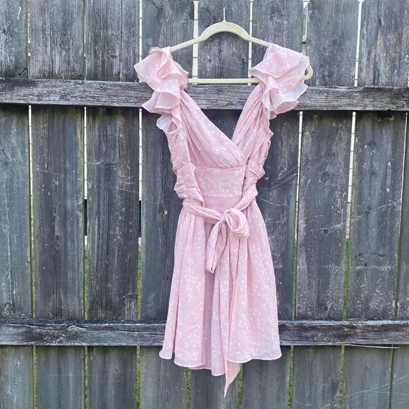 One and Only Pink Ruffle Mini Dress | M - Picture 2 of 5